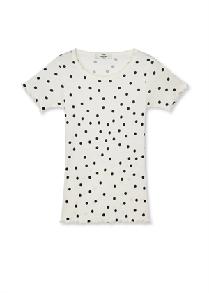 Trixy pointella tee Dot Aop Vanilla Ice Mads Nørgaard 